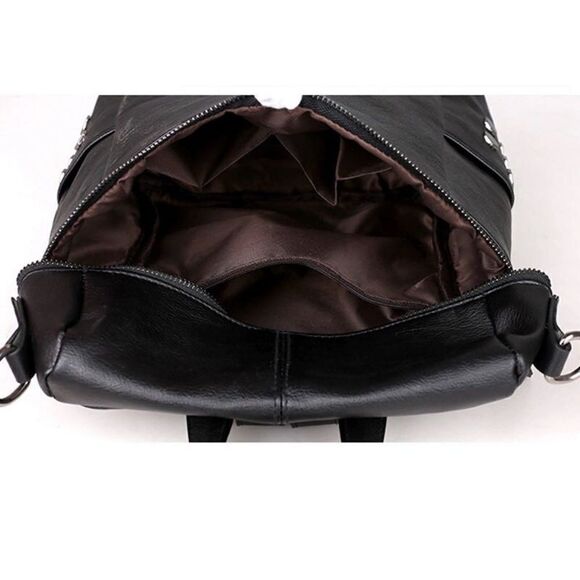 NEW HEMPSHIRE Vegan Leather Convertible Commuter Backpack - Picture 8 of 8